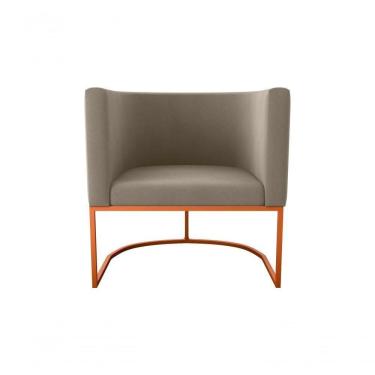 Imagem de Poltrona Decorativa York 1 Lugar Veludo Maserati Capuccino Matrix