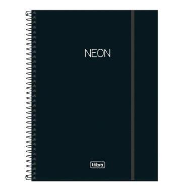 Imagem de Caderno Universitário Tilibra Espiral 160Fls Tons Neon, Preto