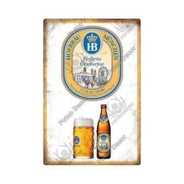Imagem de Placa De Metal Vintage Da Marca De Cerveja Alemã Putuo Para Decoração 