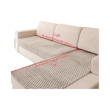 Imagem de Capas De Sofá De Plush Jacquard Em Formato De Colmeia, Conjunto De 2 P