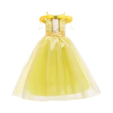 Imagem de Fantasia De Princesa Belle Para Meninas, Vestido Para Festas, Banquete