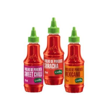 Imagem de Kit 3 Pimenta: Sriracha, Sweet Chili e Mexicano - Cepêra