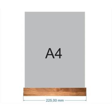 Imagem de Display A4 em Pinus e Acrílico Transparente para Folhas - FórmaPrática