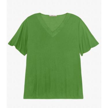 Imagem de Blusa Visco Tricot Plus Size Secret Glam Verde, Plus G2, Verde