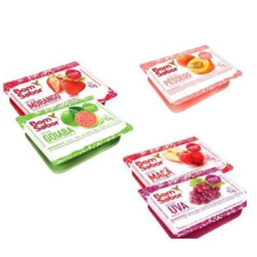 Imagem de Geleia BOM SABOR 25 un. (morango/goiaba/maça/pêssego/uva)