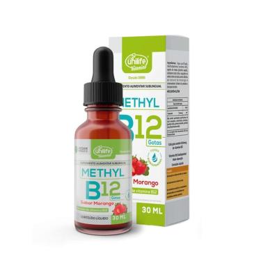 Imagem de Vitamina B12 Methyl Gotas Morango 30ml - Unilife
