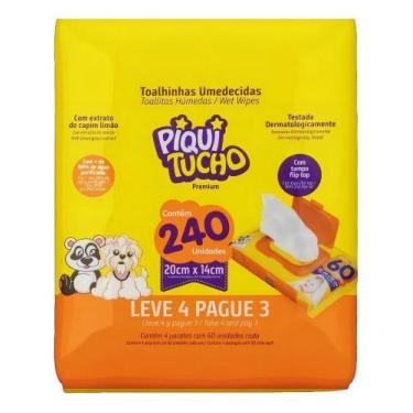 Imagem de Lenços Umedecidos Piquitucho 240 Unidades Hipoalergênicos - Congratula