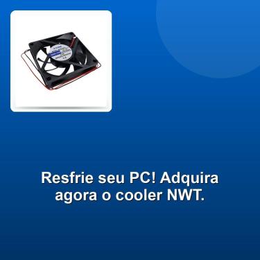 Imagem de Cooler Microventilador Mini NWT 70X70X15 12VDC para Resfriamento de Dispositivos Eletrô...