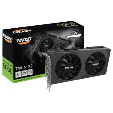 Imagem de Placa de Vídeo Geforce RTX 5060 Twin X2 N50602-08D7-195071N 8GB GDDR7 128-BIT Ray Tracing PCI Express Gen 5 Inno3d
