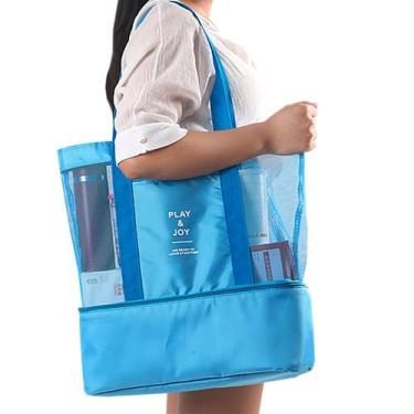 Imagem de Bolsa de Praia e Passeio Telada com Cooler Embutido Play & Joy: Térmic