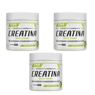Imagem de Kit 3 Creatina em Pó Zero Carbo 3x300g Sabor LimãoFNB Sports Nutrition