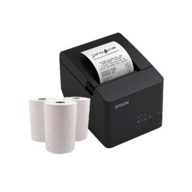 Imagem de Impressora Termica Epson TM-T20X USB Serial + 03 Bobinas 80x40