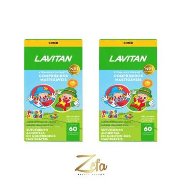 Imagem de Kit 02 Lavitan Vitamina Infantil PatatiPatata 60Comp - Cimed Sabor:Mis