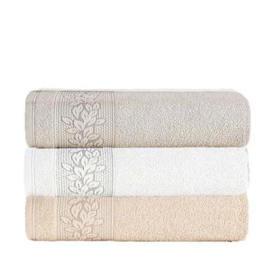 Imagem de Kit Toalhas Banho Karsten Provence 3 Peças, GRÃO / BC CINZA / PLATINA 