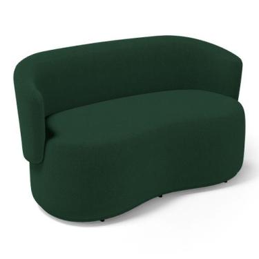 Imagem de Poltrona Namoradeira Aisha 02 Lugares Orgânica Bouclê Verde - Desk Des