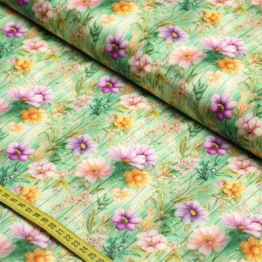 Imagem de Tecido Tricoline Flor na Madeira (0,50x1,50) - Fabricart