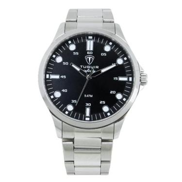 Imagem de Relógio Masculino de Aço Tuguir Analógico Infinity TGI37215 Prata e Pr