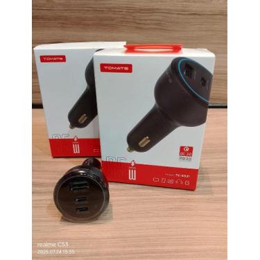 Imagem de Carregador power turbo 2 type-c 1 usb 65w tomate tc-6531