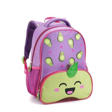 Imagem de Mochila infantil escolar maternal pré escola frutinhas - Seanite, Lilá