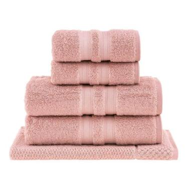 Imagem de Jogo Toalhas Banho Buddemeyer 5p Algodão Egípcio Rosa 1371
