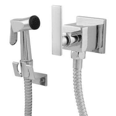 Imagem de Ducha Higiênica Em Metal Quadrada Para Lavabo - Aromatec