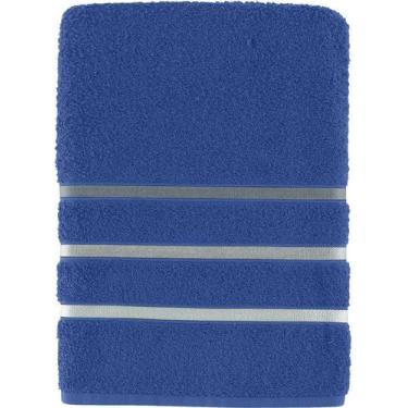 Imagem de Toalhão de Banho Teka Dry Luiza Azul Persa - 100% Algodão, 90cm x 1,50