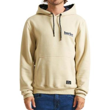 Imagem de Moletom Hurley Canguru Puff WT24 Masculino Areia, P, Harvest gold