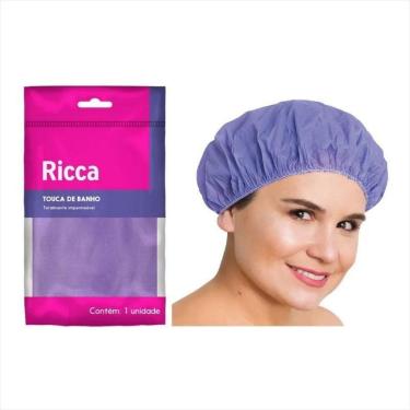 Imagem de Touca de Banho Lisa em Poliester Protecao para Cabelos Design Minimalista Resistente a Umidade Parte Interna Macia Ricca