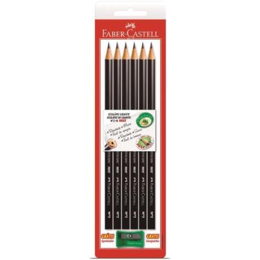 Imagem de Lápis Grafite Faber-Castell Ecolápis 1205 Max N.2B Redondo com Apontador Preto