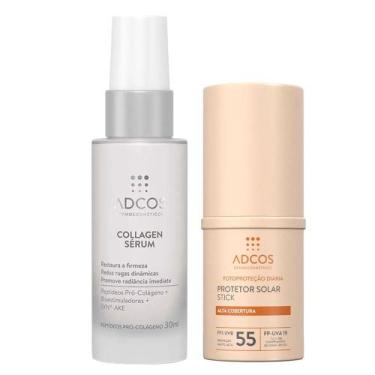 Imagem de Adcos Dermocosméticos Kit - Sérum Facial + Protetor Solar Stick Com Co