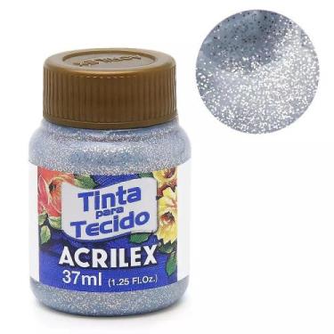 Imagem de Tinta Tecido Glitter 202 37ml Prata Acrilex
