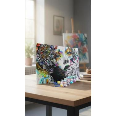 Imagem de Kit Pintura Numerada Terapêutica 40x50cm Completo - Congratulations St
