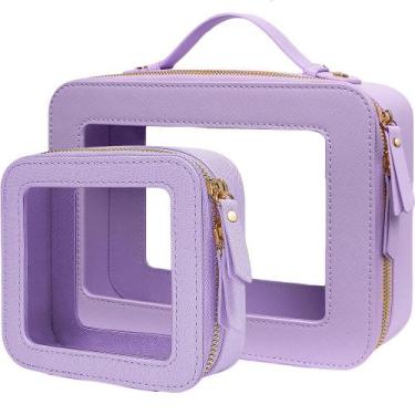 Imagem de Conjunto de bolsas de maquiagem de viagem FFPaw Clear Waterproof aprov