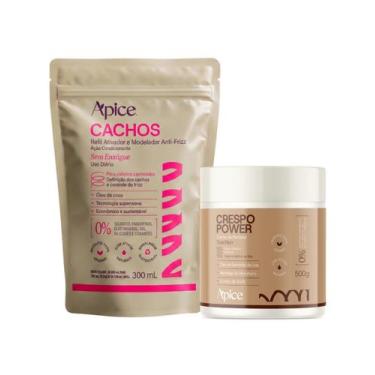 Imagem de Kit Creme de Pentear Crespo e Refil ativador 300ml cachos Apice