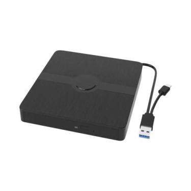 Imagem de Drive Óptico Externo Portátil USB 3.0 Tipo-C, Gravador De DVD Para Com