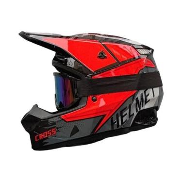 Imagem de Capacete De Motocicleta Off-Road Para Jovens Aprovado Pelo DOT Com Ócu