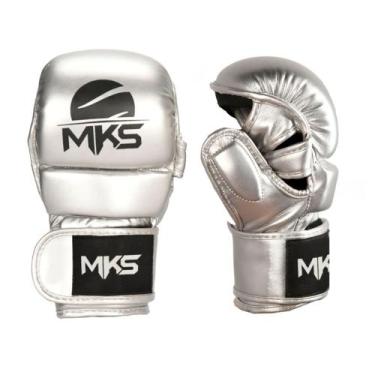 Imagem de Luva MMA MKS Combat Shooter Tamanho P/M, Prata