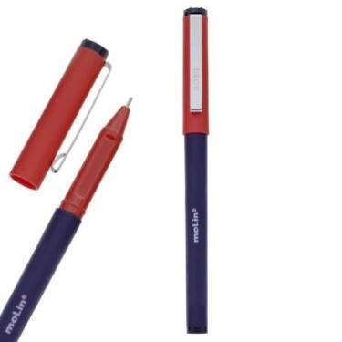Imagem de Caneta Boss Esferográfica 0.7mm - Escrita Azul - Molin -, Vermelho e A