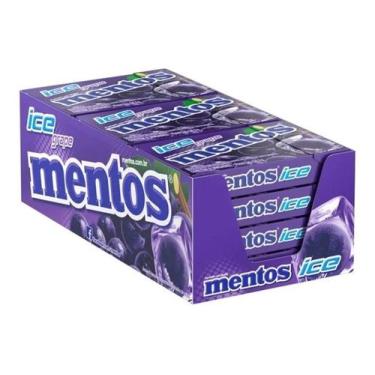 Imagem de Bala Mentos Slim Box Uva Ice Grape 12x24,1g Perfetti
