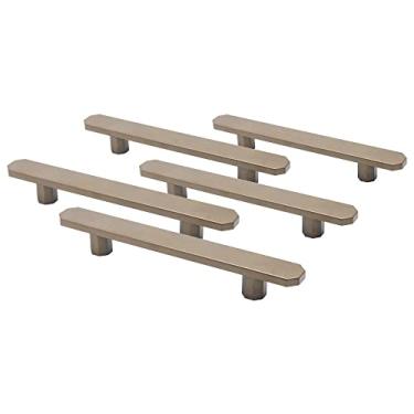 Imagem de 5 X Puxador Para Guarda Roupas Porta De Armario Gaveta 128mm (Bronze Fosco)