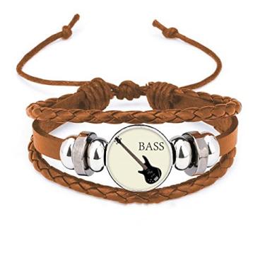 Imagem de un brand Pulseira de couro com instrumento clássico musical, ornamento de joia