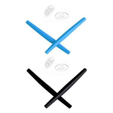 Imagem de Mryok Kits de substituição para fones de sol Oakley C Wire 1.0 – Opt, Azul-celeste e preto, One Size