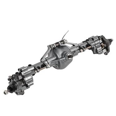 Imagem de 01 02 015 Eixo portal dianteiro RC, eixo portal dianteiro de metal resistente, altura aumentada de 13 mm com pá de direção 25T para titânio Axial Scx10