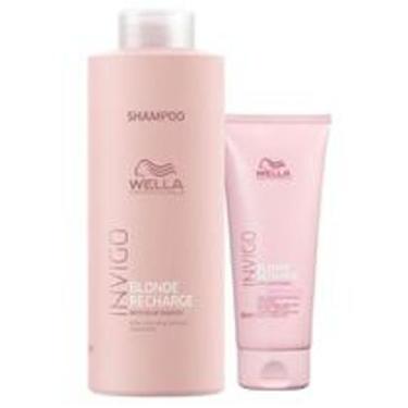 Imagem de Shampoo (1 Litro)  +Condicionador (200ml) Wella Blonde Recharg