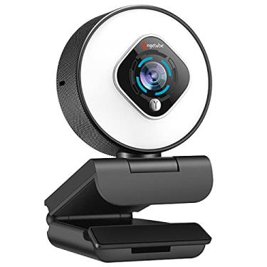Imagem de Angetube Webcam de streaming com luz – Câmera HD 1080p com foco automático câmera USB com microfone com zoom digital para Xbox|PC|Desktop|Laptop|Gaming|Chamadas de vídeo