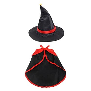 Imagem de Roupas para animais de estimação Natal cachorro gato capa para animais de estimação cosplay Papai Noel fantasia de natal para gatos cães cães gato capa pet capa de Halloween