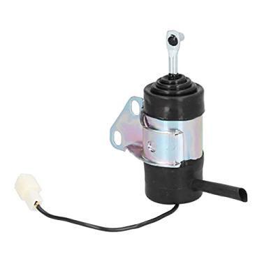 Imagem de Válvula solenoide Shutoff, acessório de escavadeira de aço Durbale 16851-60014 Válvulas de parada de motor de fechamento rápido CC 12V portátil para