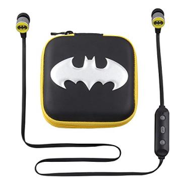 Imagem de Fones de ouvido sem fio Bluetooth Batman e estojo de viagem com chamadas mãos livres e controle de volume ajustável