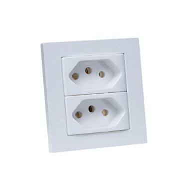 Imagem de Espelho Duplo Reto 2 Tomadas 20A COR:BRANCO