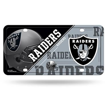 Imagem de Rico Industries Placa de licença NFL Oakland Raiders unissex Oakland Raiders Metaloakland Raiders placa de licença Metaloakland Raiders cor do time, tamanho único, 6734547365